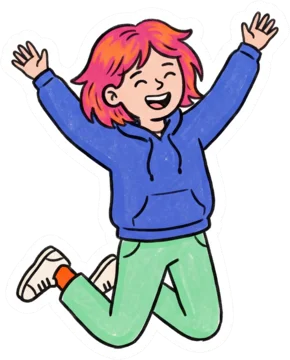 You, jumping for joy